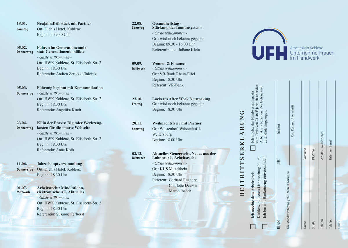 UFH Jahresprogramm 2022 Seite 1