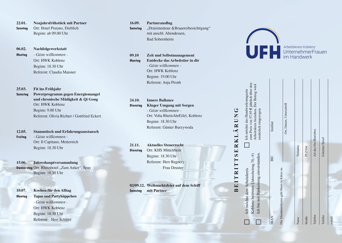 UFH Jahresprogramm 2022 Seite 1